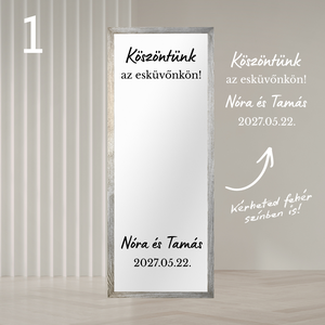 Esküvői tükör matrica - Meska.hu