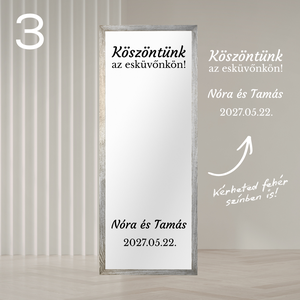 Esküvői tükör matrica - esküvő - dekoráció - esküvői tükör matrica - Meska.hu