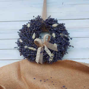 Levendula Koszorú csipkével - otthon & életmód - dekoráció - ajtó- és ablak dekoráció - ajtódísz & kopogtató - Meska.hu