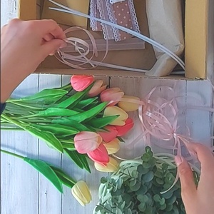 DIY csináld magad- Tulipános kopogtató, DIY (Csináld magad), Egységcsomag, Virágkötés, MESKA