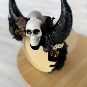 Fejdísz - fekete Halloween - otthon & életmód - dekoráció - halloween - halloweeni jelmez és kiegészítők - Meska.hu