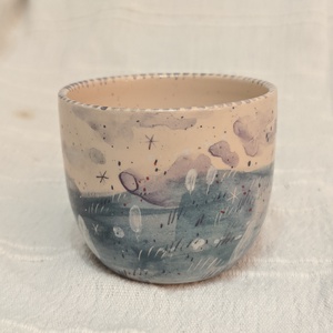 Téli táj-havas fák kerámia bögre - otthon & életmód - konyhafelszerelés, tálalás - tálalás - bögre & csésze - Meska.hu