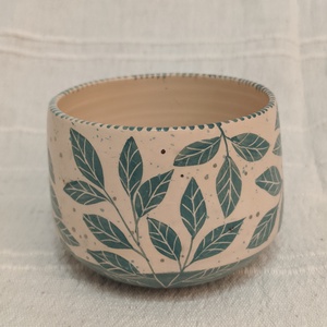 Levélkék-Kerámia bögre - Meska.hu