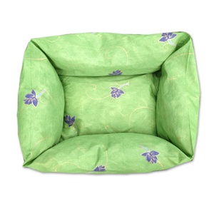 Zöld, lila mintás cicaágy, kutyaágy kivehető párnával - Meska.hu