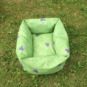 Zöld, lila mintás cicaágy, kutyaágy kivehető párnával -  - Meska.hu
