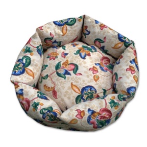 Virágmintás cicaágy, kutyaágy lenvászon anyagból -  - Meska.hu