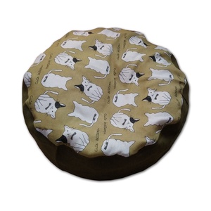 Cica-mintás zöld cicapuff - otthon & életmód - kisállatoknak - cicáknak & macskáknak - Meska.hu