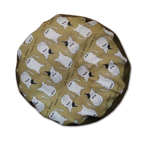 Cica-mintás zöld cicapuff - Meska.hu