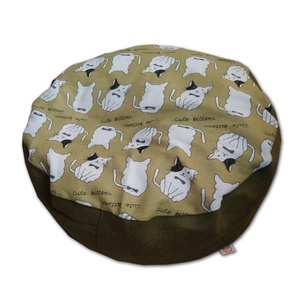 Cica-mintás zöld cicapuff - otthon & életmód - kisállatoknak - cicáknak & macskáknak - Meska.hu