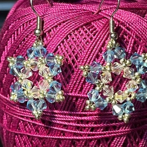 Karácsonyi hópihe fülbevaló - Meska.hu