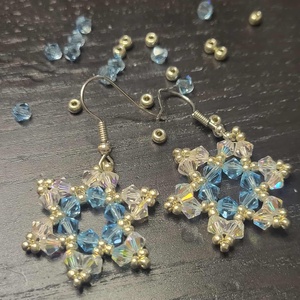 Karácsonyi hópihe fülbevaló - Meska.hu