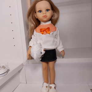 Paola Reina masnis pulcsi-farmer szett - játék & sport - baba & babaház - játékbaba, babakellék - Meska.hu