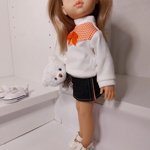 Paola Reina masnis pulcsi-farmer szett - játék & sport - baba & babaház - játékbaba, babakellék - Meska.hu