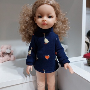 Paola Reina kislibás sötétkék hosszú pulcsis szett, Játék & Sport, Baba & babaház, Babaruha, babakellék, Varrás, MESKA