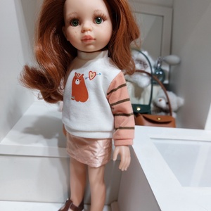 Paola Reina macis csíkos ujjú pulcsis szett, Játék & Sport, Baba & babaház, Babaruha, babakellék, Varrás, MESKA