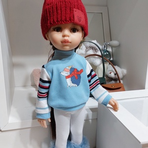 Paola Reina téli sünis hosszú ujjú pulcsis szett - játék & sport - baba & babaház - babaruha, babakellék - Meska.hu