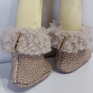 Paola Reina világosbarna szőrmés csizma - játék & sport - baba & babaház - babaruha, babakellék - Meska.hu