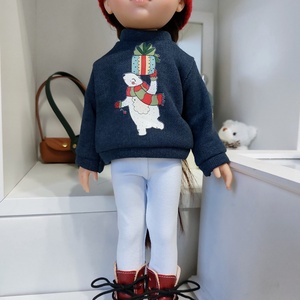 Paola Reina jegesmedvés hosszú ujjú pulcsis szett - játék & sport - baba & babaház - babaruha, babakellék - Meska.hu