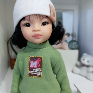 Paola Reina zöld hosszú ujjú pulcsis szett - játék & sport - baba & babaház - babaruha, babakellék - Meska.hu