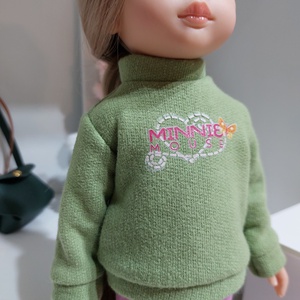 Paola Reina zöld Minnies hosszú ujjú pulcsis szett - játék & sport - baba & babaház - babaruha, babakellék - Meska.hu