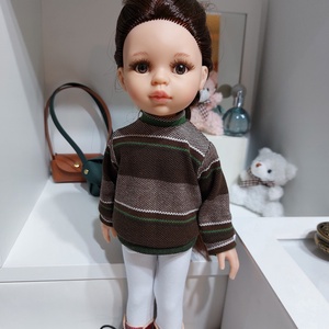 Paola Reina zöld-barna hosszú ujjú pulcsis szett - Meska.hu