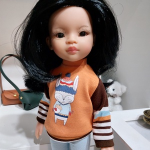 Paola Reina nyuszkós csíkos hosszú ujjú pulcsis szett - Meska.hu