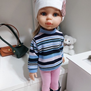 Paola Reina kék csíkos hosszú ujjú pulcsis szett - Meska.hu