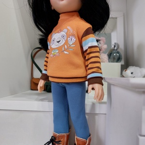 Paola Reina pandás csíkos hosszú ujjú pulcsis szett - Meska.hu