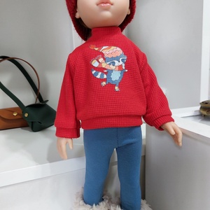 Paola Reina mosómedvés csíkos hosszú ujjú pulcsis szett - játék & sport - baba & babaház - játékbaba, babakellék - Meska.hu