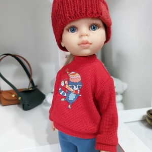 Paola Reina mosómedvés csíkos hosszú ujjú pulcsis szett - játék & sport - baba & babaház - játékbaba, babakellék - Meska.hu