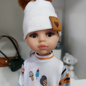 Paola Reina őszi erdő mintás csíkos hosszú ujjú pulcsis szett - játék & sport - baba & babaház - babaruha, babakellék - Meska.hu