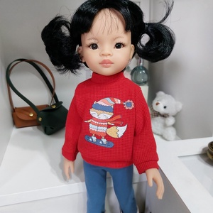 Paola Reina téli mintás csíkos hosszú ujjú pulcsis szett - Meska.hu