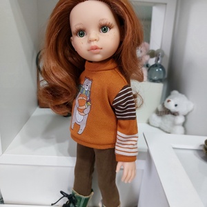 Paola Reina sütőtökös csíkos hosszú ujjú pulcsis szett - Meska.hu