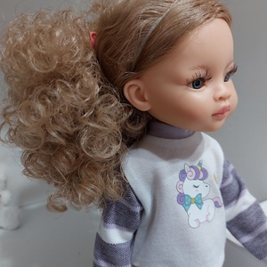 Paola Reina unikornisos csíkos ujjú pulcsis szett - játék & sport - baba & babaház - babaruha, babakellék - Meska.hu