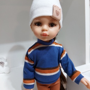 Paola Reina kék-barna hosszú ujjú pulcsis szett, Játék & Sport, Baba & babaház, Babaruha, babakellék, Varrás, MESKA