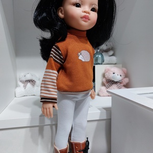 Paola Reina téli sünis hosszú ujjú pulcsis szett - játék & sport - baba & babaház - babaruha, babakellék - Meska.hu