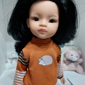 Paola Reina téli sünis hosszú ujjú pulcsis szett - játék & sport - baba & babaház - babaruha, babakellék - Meska.hu