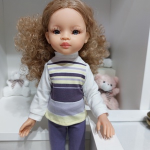 Paola Reina garbós lila szett - játék & sport - baba & babaház - babaruha, babakellék - Meska.hu