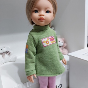 Paola Reina zöld Mickeys hosszú ujjú pulcsis szett, Játék & Sport, Baba & babaház, Babaruha, babakellék, Varrás, MESKA