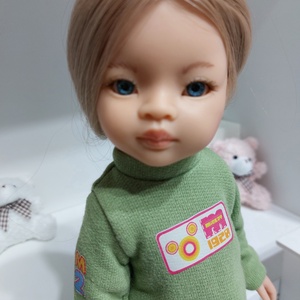 Paola Reina zöld Mickeys hosszú ujjú pulcsis szett - játék & sport - baba & babaház - babaruha, babakellék - Meska.hu