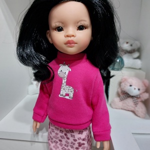 Paola Reina zsiráfos pulcsis-szoknyás szett - játék & sport - baba & babaház - babaruha, babakellék - Meska.hu