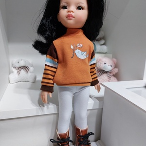 Paola Reina madárkás hosszú ujjú pulcsis szett - játék & sport - baba & babaház - babaruha, babakellék - Meska.hu