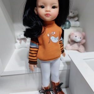 Paola Reina madárkás hosszú ujjú pulcsis szett - játék & sport - baba & babaház - babaruha, babakellék - Meska.hu