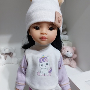 Paola Reina unikornisbébis csíkos hosszú ujjú pulcsis szett, Játék & Sport, Baba & babaház, Babaruha, babakellék, Varrás, MESKA