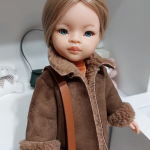 Paola Reina rövid csokoládébarna szőrmekabátka - játék & sport - baba & babaház - babaruha, babakellék - Meska.hu