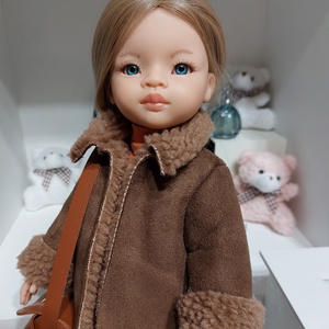 Paola Reina rövid csokoládébarna szőrmekabátka - játék & sport - baba & babaház - babaruha, babakellék - Meska.hu