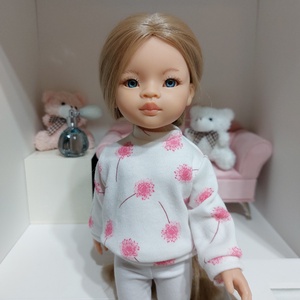 Paola Reina pitypangos hosszú ujjú pulcsis szett - játék & sport - baba & babaház - babaruha, babakellék - Meska.hu