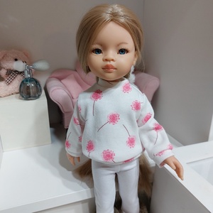 Paola Reina pitypangos hosszú ujjú pulcsis szett - játék & sport - baba & babaház - babaruha, babakellék - Meska.hu