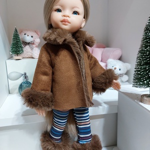 Paola Reina sötétbarna szőrmekabátka, Játék & Sport, Baba & babaház, Babaruha, babakellék, Varrás, MESKA