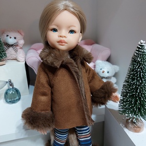 Paola Reina sötétbarna szőrmekabátka - játék & sport - baba & babaház - babaruha, babakellék - Meska.hu